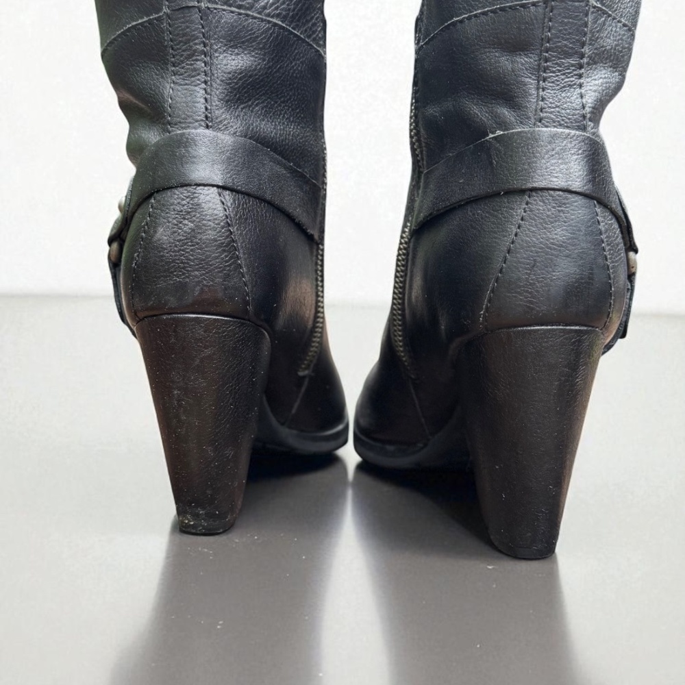 Kork Ease Olsen Harness Black Leather Knee High Boots Size 8.5 - Picture 9 of 9
